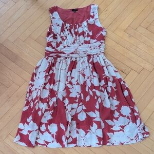 Talbots Red and White Floral Kids Dress